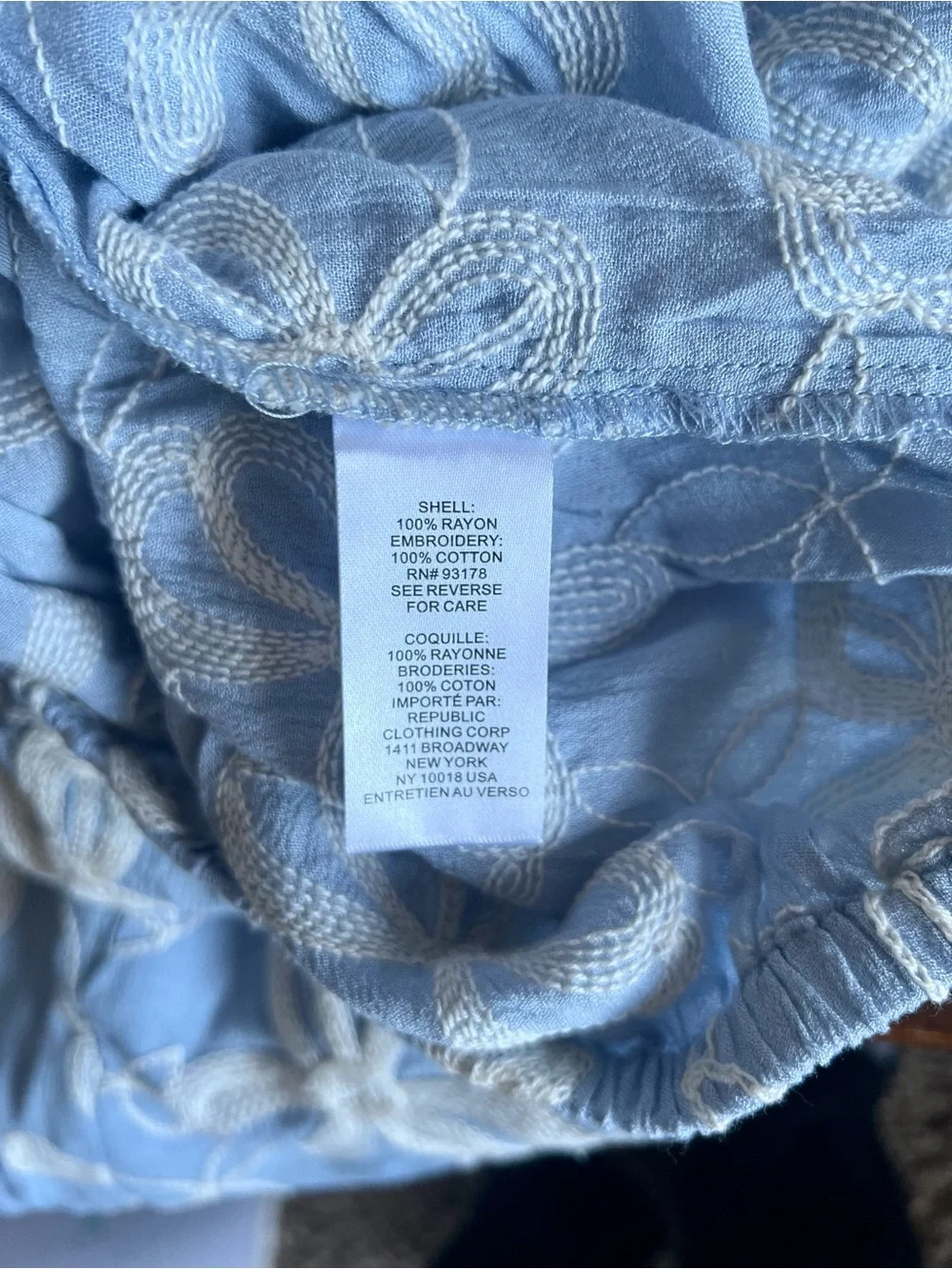 NWT Joie Blue Embroidered Floral Matching Set — Top & Shorts Women’s M